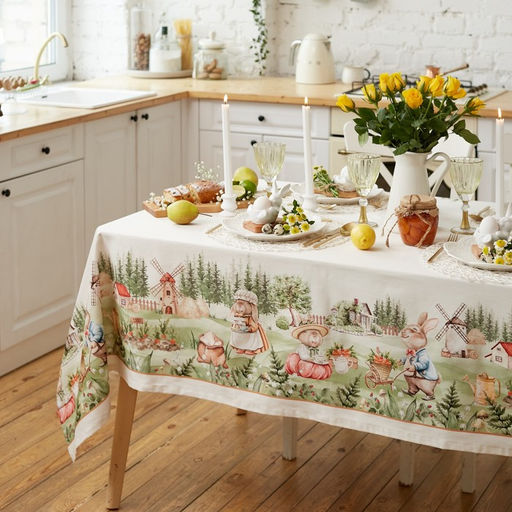Скатерть «Этель. Кроличья ферма», 149×110 см, 100% хлопок, саржа 190 г/м²