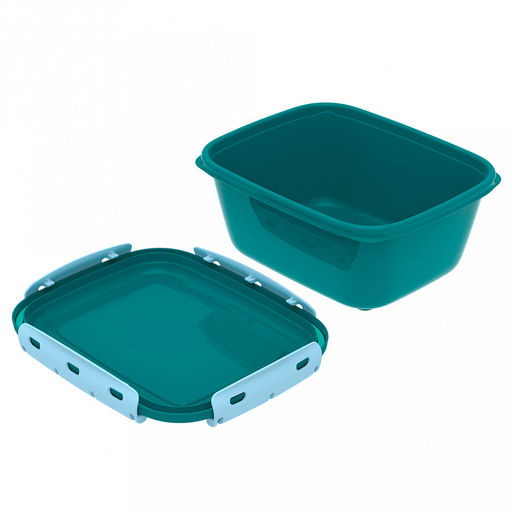 Ланч-бокс "Перекус" 2,5л, 23,4х19,4?х10,6см, с клипсами, уплотнитель, полипропилен (Россия)