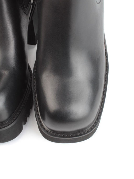 01-GZ6115-X81 BLACK Ботильоны демисезонные женские (натуральная кожа, байка)