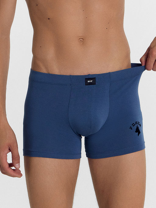 Цена за 2 штуки! Трусы мужские боксеры серые с печатью - Mark formelle фото 2