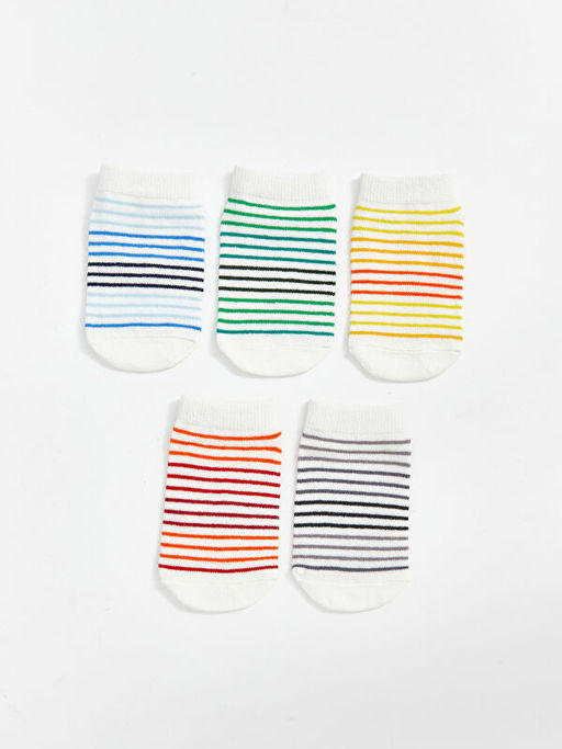 ?izgili Erkek Bebek Patik ?orap 5li