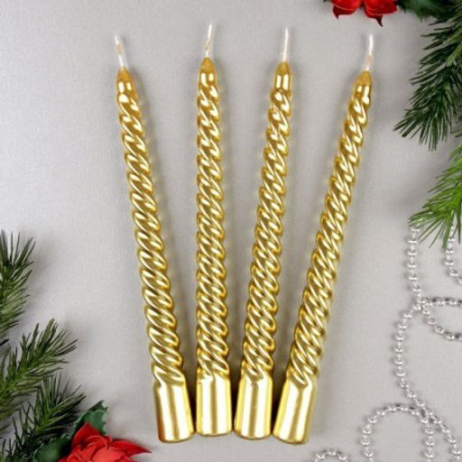 Свеча стержень 4 штуки 25 см витая / GL-10-4 /уп 36/144/ - Галеонтрейд фото 9