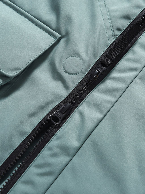 Куртка парка зимняя подростковая для мальчика с капюшоном и мехом цвета хаки 9447Kh