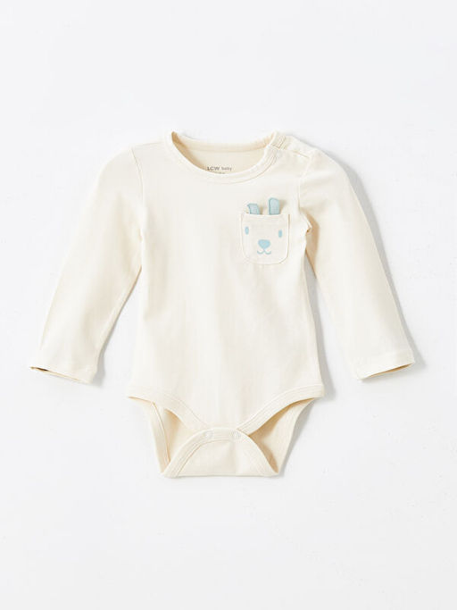 Bisiklet Yaka Bask?l? Erkek Bebek ??t??tl? Body ve Pantolon 2li Tak?m - Waikiki фото 2