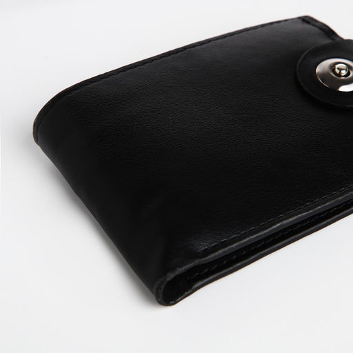 Портмоне мужское на магните, отдел для купюр, для карт, для монет, цвет чёрный - Simaland фото 4