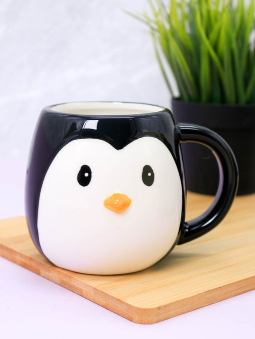 Кружка керамическая Penguin, black, 500 мл