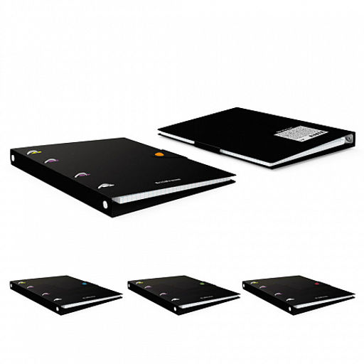 Цена за 24 шт. Тетрадь общая с пластиковой обложкой на кольцах ErichKrause Accent, ассорти, А5, 80 листов, клетка, на кнопке  фото 9