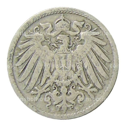 Монета 10 пфеннигов 1898 года D Германия