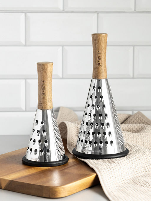 Терка круглая 11,3x24 черный дерево акации, нержавеющая сталь