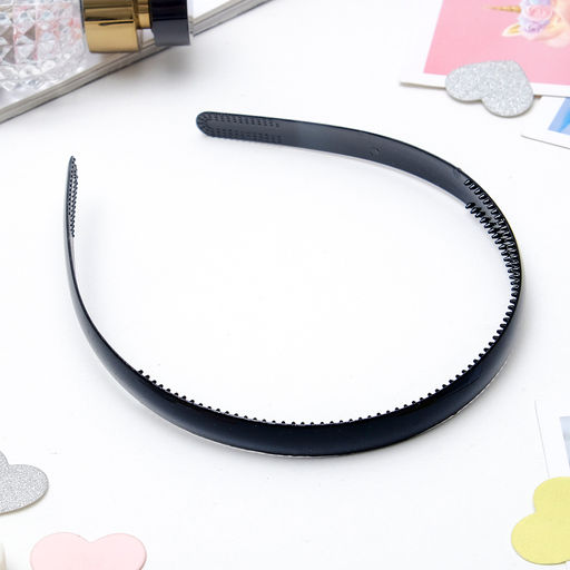 Цена за 12 шт. Ободок для волос «Классика», 1.2 см, чёрный