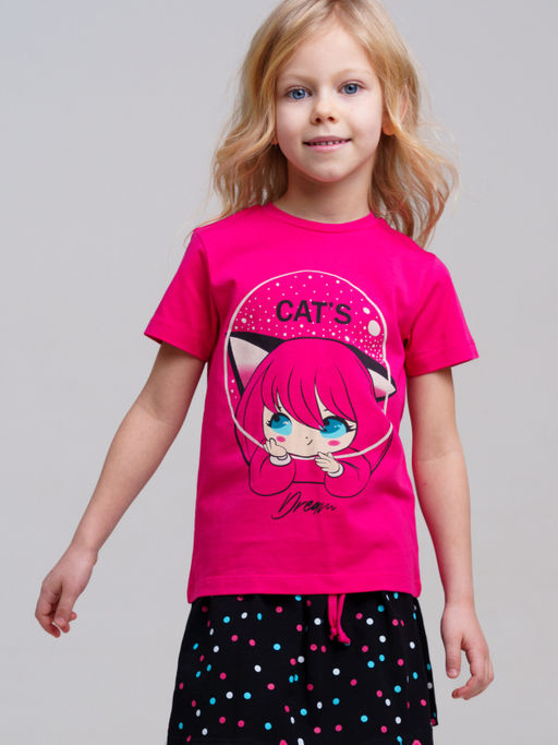 12522200 Фуфайка для девочек (футболка)