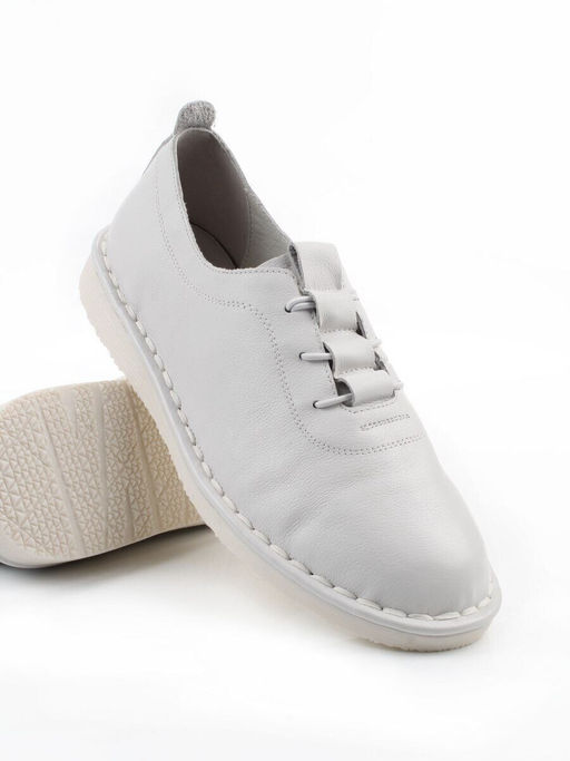 03-XKL23-038 WHITE Полуботинки женские (натуральная кожа)
