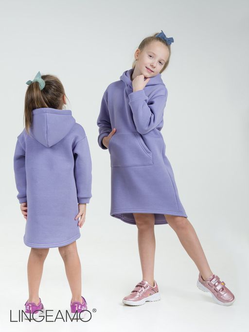 Детское платье-худи из футера с начёсом ВП-07 (10) - Lingeamo фото 3