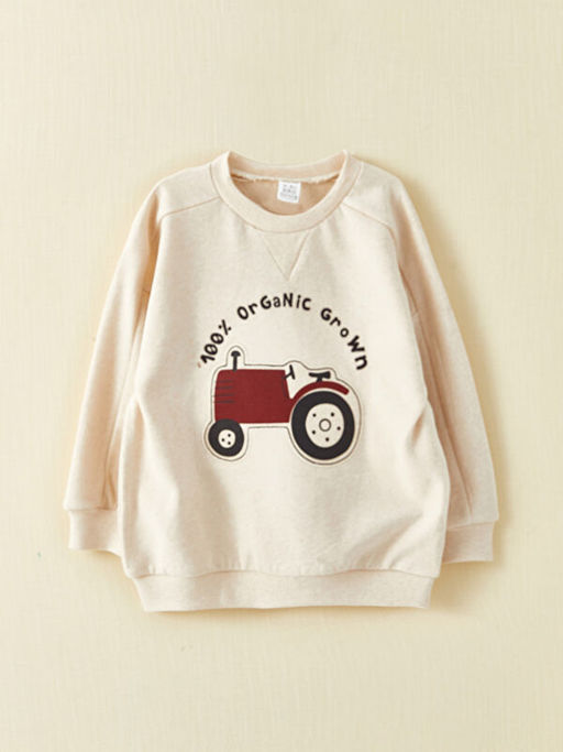 Bisiklet Yaka Uzun Kollu Bask?l? Erkek Bebek Sweatshirt - Waikiki фото 3