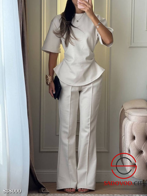 Женский костюм-двойка с расклешенными брюками - Bruno фото 4