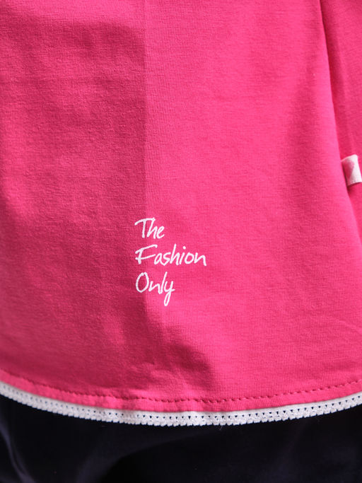 Футболка для девочки	 UD 0826 малиновый/синий - Mini maxi фото 4