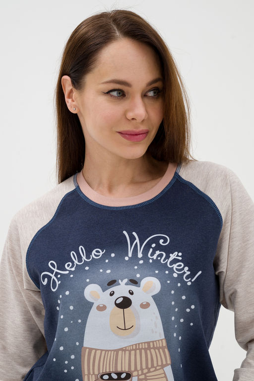 Костюм женский из футера Гамми индиго - Амадэль фото 19