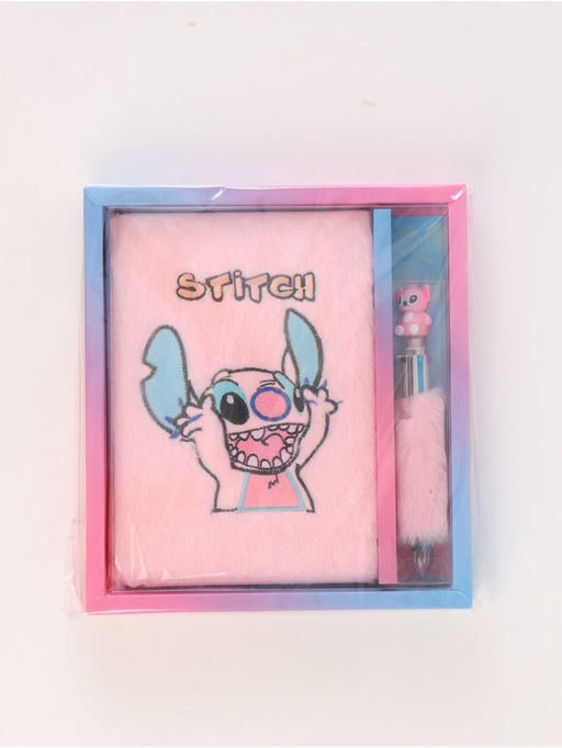 Блокнот пушистый и ручка многоцветная «Эйнджел», розовый