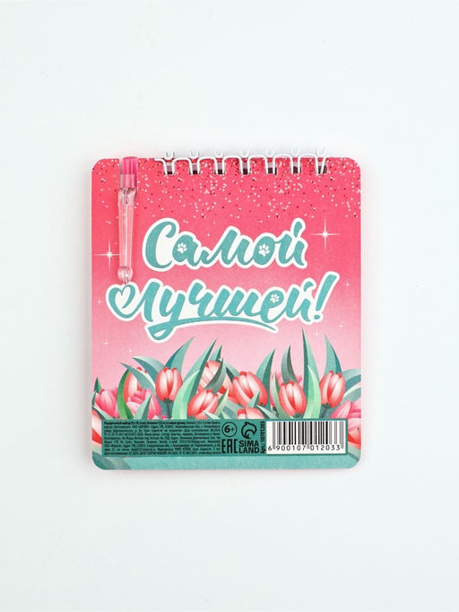 Цена за 2 шт. Подарочный набор, блокнот и мини-ручка, 9?10.4 см 8 Марта