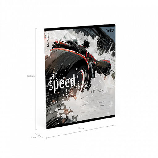 Цена за 10 шт. Тетрадь школьная ученическая ErichKrause Big Wheels, 12 листов, линейка (в плёнке по 10 шт.)_MIX-PACK  фото 10