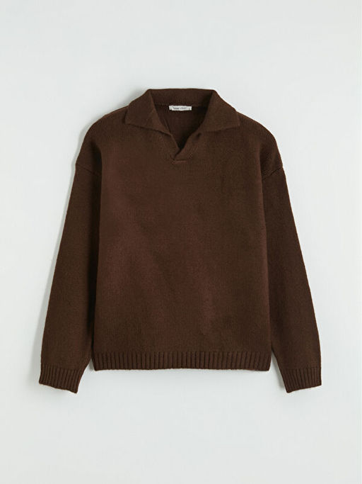 Polo Yaka Erkek Triko Kazak