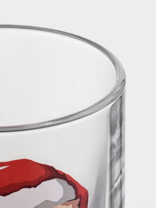 Цена за 24 шт. Кружка Чайная. Новогодние зверушки, 320 мл, стекло, рисунок МИКС