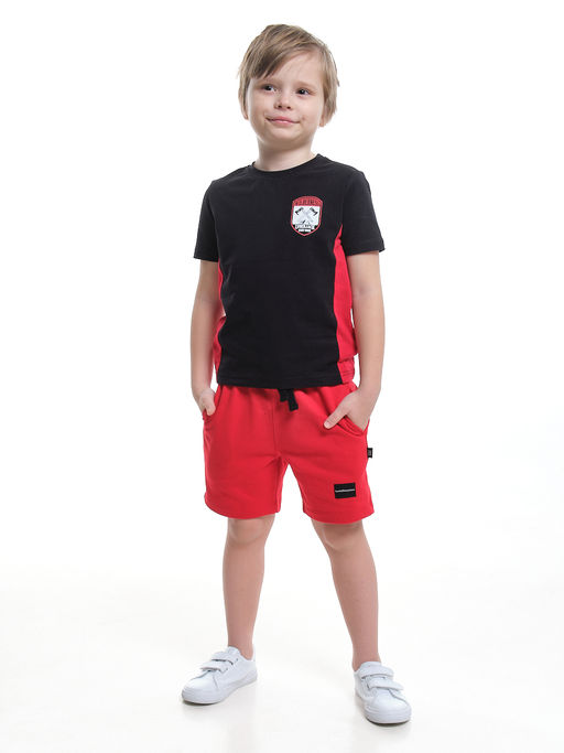 Футболка для мальчика с коротким рукавом UD 6960 черный/красный - Mini maxi фото 9