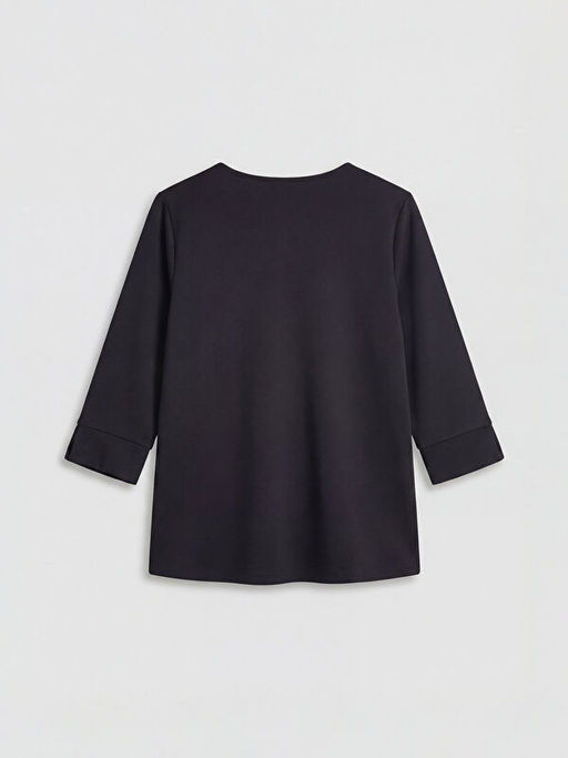 Bisiklet Yaka Soft Touch Bluz