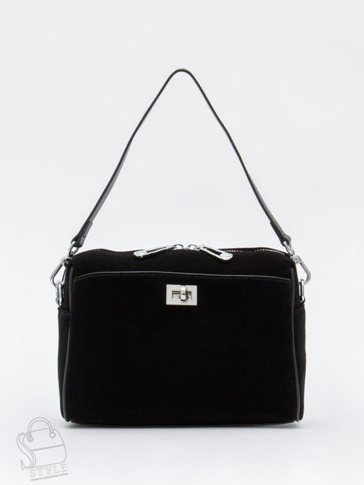 Сумка женская кожаная 6169Q black Polina&Eiterou