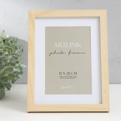 Фоторамка для фото 15×20 см Ellis, МДФ, с паспарту, натуральный