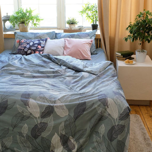 Постельное бельё Этель 2 сп Mint leaves, пододеяльник 175х215 см, наволочки 50х70 см 2 шт, 100% хлопок  фото 8