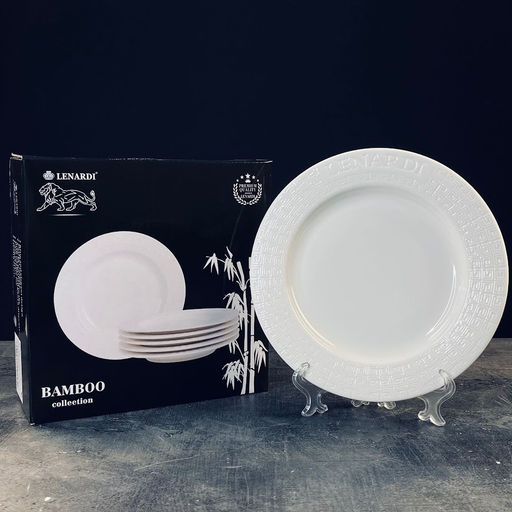 140-138 Набор из 6 тарелок 19,5см BAMBOO в под.уп.(х8)Фарфор - Lenardi фото 2