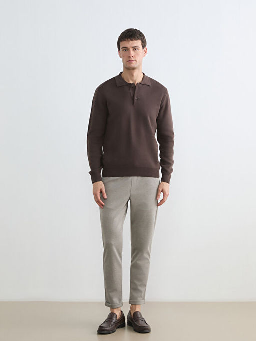 Polo Yaka Erkek Triko Kazak