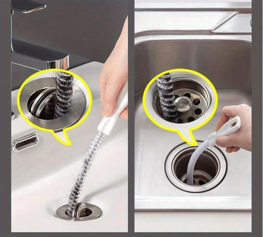 Многофункциональный вантуз с ершиком и тросом для чистки труб