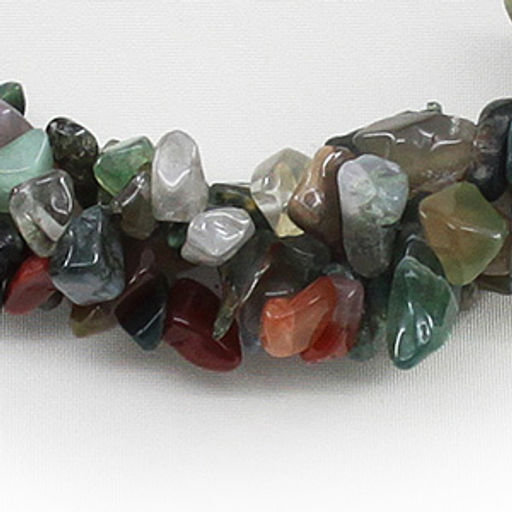 Яшма зеленая Василиса, галька 3х, комплект, бусы длиной 45см - Agat77 фото 3