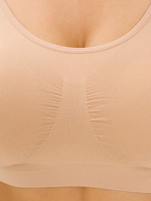 Комплект бюстгальтеров бесшовных, 2 шт. MR004-1SS3 black, beige