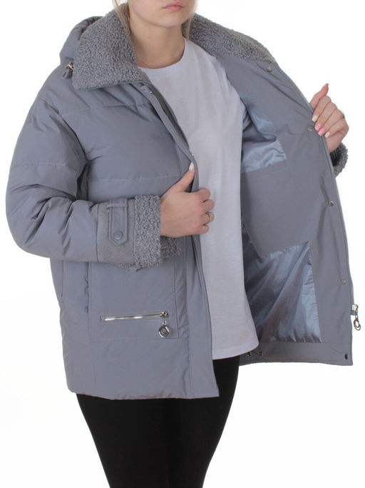23210 GRAY/LT. BLUE Куртка зимняя женская (150 гр. био-пух)