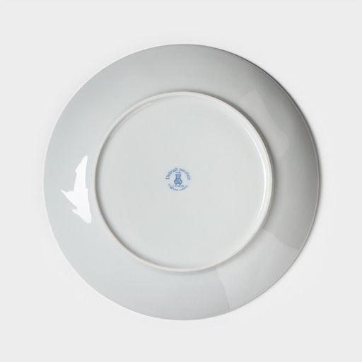 Тарелка новогодняя Добрушский завод Зимний лес, d=24 см, фарфор, синяя