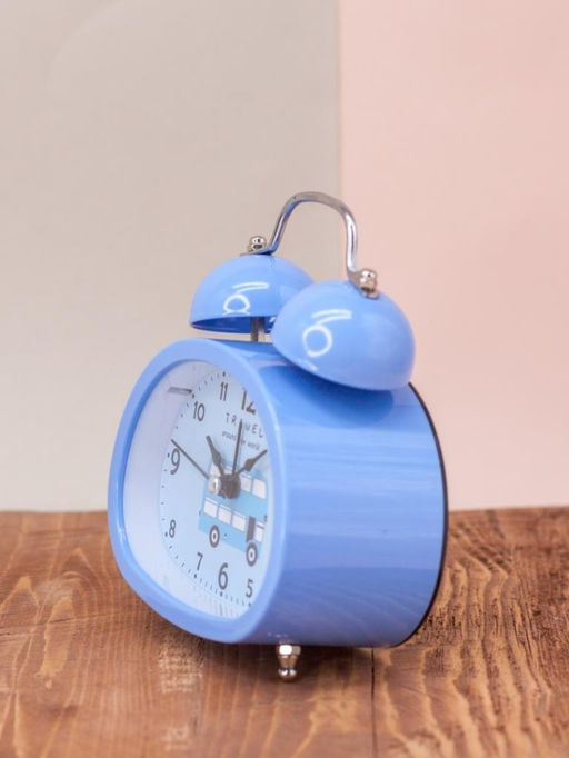 Часы-будильник "Transport", blue (13,5х12 см)