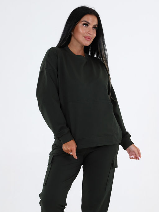 СК-2304 ЖЕНСКИЙ СПОРТИВНЫЙ КОСТЮМ (Темно-зеленый) - А-дина фото 5