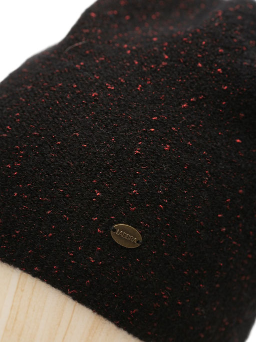 Шапка жен. шерсть+мох+мет LB-N88029 black/red - Labbra фото 3