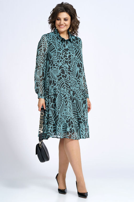 Платье ALANI 2146 бирюза с черным - Alani collection фото 2