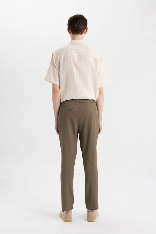 Прямые мятые брюки расслабленного кроя - Defacto фото 5