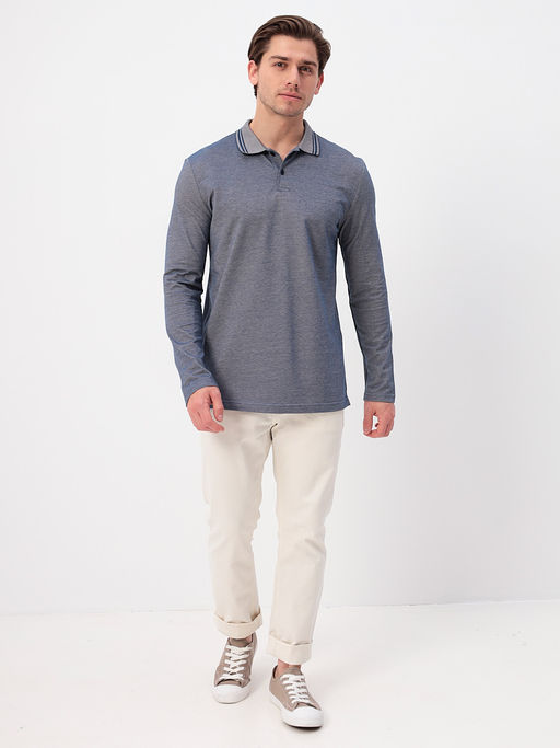 Джемпер мужской с воротником поло GREG G155V-PH24-OZ5 (коричневый)  фото 2