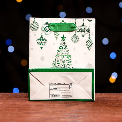 Цена за 12 шт. Пакет ламинированный Новогодняя картина 11,5 х 14,5 х 6 см - Simaland фото 3