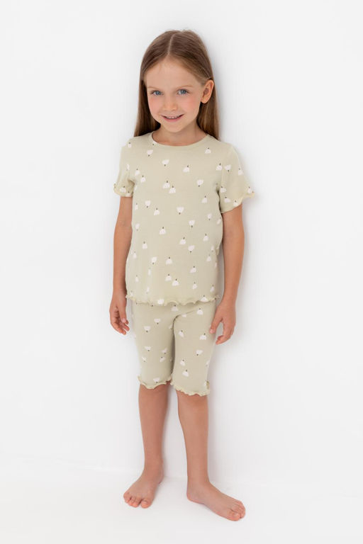 К 1632/фисташковый мусс,колокольчики пижама дет