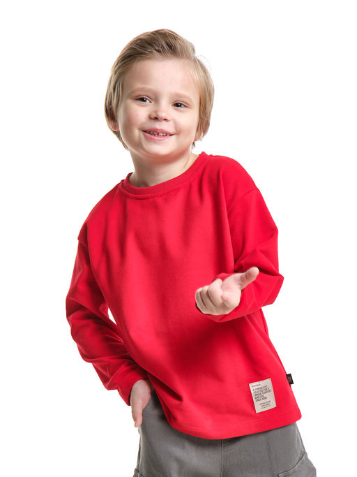 Толстовка для мальчика с шевроном 22-1124 темно-серый меланж - Mini maxi фото 13