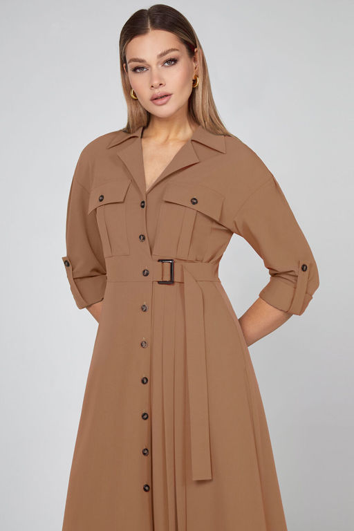 Платье Bazalini 5012-Р коричнево-бежевые тона фото 2