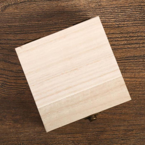 Цена за 2 шт. Шкатулка для росписи дерево «Квадрат», 8×8×5 см, МИКС