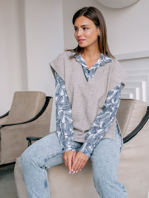 02-1165 Блуза - Вишня фото 8